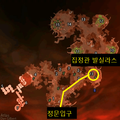 스트라솔름 지도. 집정관 발실라스 가는 길